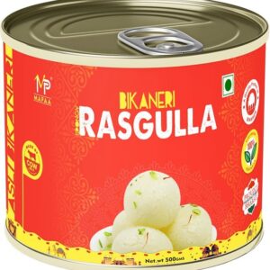 MAPAA Bikaneri Premium Spongy Rasgulla, Mithai, Ready to Eat Indian Sweet 500 GMS