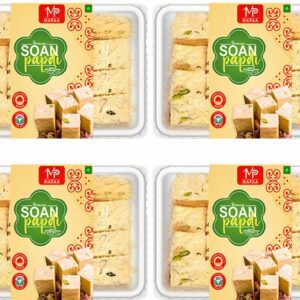 MAPAA Bikaneri Premium Flaky Soan Papdi Ready to Eat Mouth Melting Sweets Box 800 GMS
